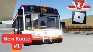 TTC Transit Roblox Bus Driving Route 22 Between Queens and Coxwell Station [upl. by Hatti]