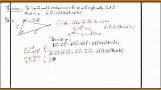 Ma3 Géométrie vectorielle  Relation entre produit scalaire et angle  VERSION B ancienne [upl. by Cleopatre955]