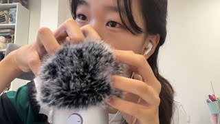 asmr aggressively scratching the microphone  tktktk mouth sounds asmr [upl. by Shutz]