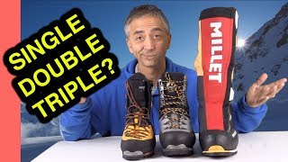 How to Choose Mountaineering Single Double or Triple boots mountaineering climbing [upl. by Llekram987]