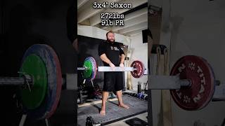 272lb  123kg 3x4quot Saxon Bar Deadlift PR  Pinch Grip Training  Brutal Grip Strength 💪 [upl. by Soll]