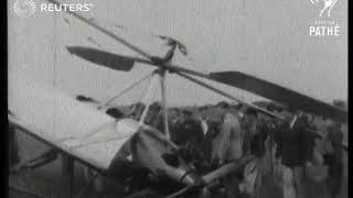 TRANSPORT Gyroplane crash lands 1928 [upl. by Infeld]