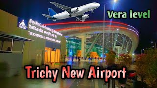 New terminal building of trichy international airport  night view of trichy Airport  vlog [upl. by Jerman]