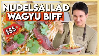 Asiatisk Biff Nudelsallad På Under 10min [upl. by Atteuqihc]