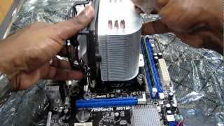 How to Install Arctic Cooling Freezer CPU HeatSink into Asrock H61MS Intel Mainboard [upl. by Anirtruc821]