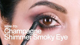 How To Champagne Shimmer Smoky Eye [upl. by Einnhoj698]