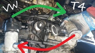 Auxiliary Water Pump Replacement on Volkswagen T4 24 d [upl. by Sivrad684]