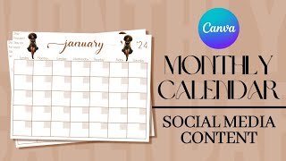 How To Design a Calendar in Canva [upl. by Haret415]