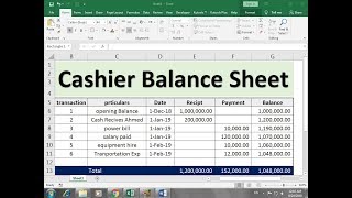 376 How TO Make Cashier amp book keeper account maintain in Excel Hindi [upl. by Dominus]