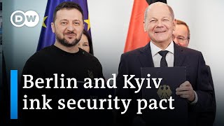 Germany and Ukraine sign bilateral security agreement  DW News [upl. by Kiersten]