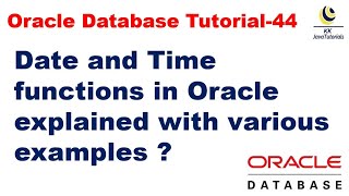 Oracle Tutorial Date Function  An Introduction [upl. by Esta]