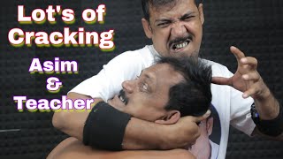 Hair Cracking Neck Cracking Ear Cracking Head And Body Massage By Asim Barber  ASMR Cracking [upl. by Karlik]