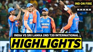 INDIA VS SRILANKA 2nd T20 2024 Highlights india win series 20 [upl. by Neleag]