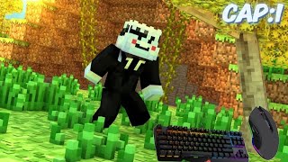 PROBANDO Y APRENDIENDO A JUGAR CON TECLADO Y RATON EN MINECRAFT BEDROCK  Es fácil [upl. by Eseuqram]