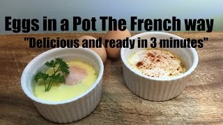 Eggs in a pot French style  quick and tasty recipe [upl. by Urania957]