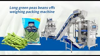 Long green peas beans vffs multihead weigher weighing packing machine [upl. by Yoreel]