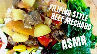 ASMR Eating Filipino style Beef Mechado Mechadong Baka [upl. by Suruat170]