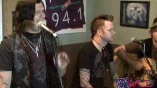 Hinder singing quotWithout Youquot in the Mix 941 Studio with Jeff G [upl. by Arihay]