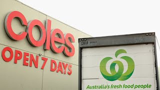 ACCC interim report shows Coles and Woolworths ‘currently control’ the market [upl. by Ettelorahc272]