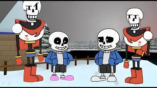 Sans y Papyrus VS EL FANON  Fandub Latino [upl. by Farhsa]