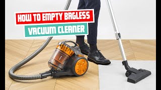 How to Empty a Bagless Vacuum Cleaner  StepbyStep Guide [upl. by Akibma]