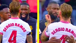 Sergio Ramos vs Antonio Rudiger in heated clash [upl. by Hoy]