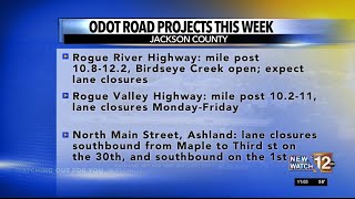 Oregon Department of Transportation road projects for this week in Jackson County [upl. by Baerman589]