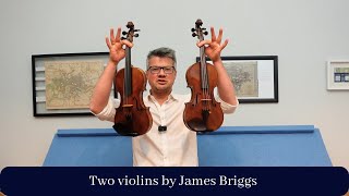 Tim Wright Fine Violins Two violins by James Briggs [upl. by Znarf]