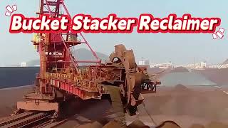 ⛏️Bucket Stacker Reclaimer🎯 how a crane works and installs [upl. by Anailil]