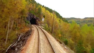 🇳🇴 Norway train cab ride view Nordland Railway Trondheim  Bodø Autumn [upl. by Yared]