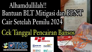 😍Alhamdullilah❗Bantuan BLT Mitigasi dan BPNT Cair Setelah Pemilu 2024 Cek Tanggal Pencairan Bansos [upl. by Eileek]