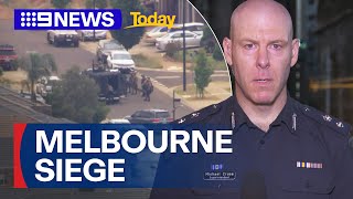 Man arrested after siege unfolded on the streets of Melbourne’s west  9 News Australia [upl. by Orsola]