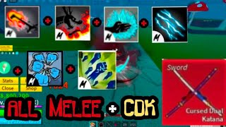 CDK ONE SHOT Combo with ALL MELEE  Roblox Blox Fruits  Tutorial [upl. by Aneled909]