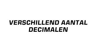 5  Verschillend aantal decimalen [upl. by Andeee]