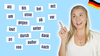 ALLE Präpositionen Nominativ Akkusativ Dativ Genitiv │Deutsch lernen [upl. by Enyahs]