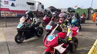 Darley Moor Road Racing Circuit 600cc Motorcycles wait to RaceStars of Darley 7102023 [upl. by Evania]