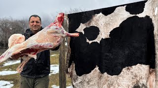 Chef Tavakkul Cooks Lamb with Vegetables Sewn in Cowhide Perfect Oriental Dish in the Wilderness [upl. by Florio]