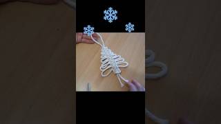 Makramee Tannenbaum Schmuck 🎄 Kreuzknoten 🎄Very easy DIY Macrame Christmas Tree Ornament Square Knot [upl. by Debor]