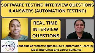 Software Testing Interview Questions and Answers  RD Automation Learning [upl. by Ailyn167]