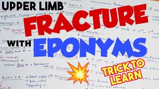 UPPER LIMB FRACTURE WITH EPONYMS  TRICK TO LEARN💥MPT ENTRANCE EXAM  MUST WATCH 💥💥 [upl. by Nairoc]