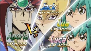 Yugioh 5ds leo luna amp jack vs aporia [upl. by Lleumas]