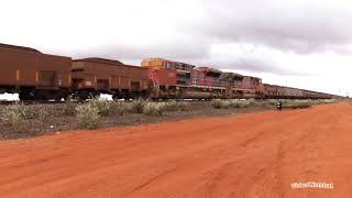 BHP Billiton Iron Ore Train 7300m [upl. by Hercule835]