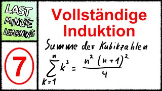 Vollständige Induktion  Aufgabe 7  Summe der Kubikzahlen [upl. by Ehud681]