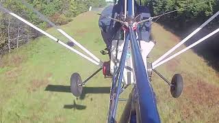 AirBike Landing with different camera view airbike ultralight [upl. by Nikkie]