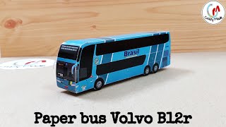 How to make bus of paper Easy  VOLVObrasil [upl. by Eerahc175]