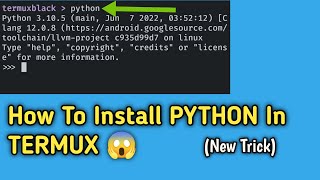 How To Install Python in Termux 😱 [upl. by Angelita731]