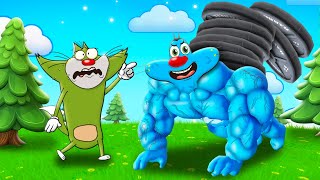 Roblox Oggy Become Super Stronger In Weight Lifting With JacK [upl. by Narod]