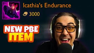 TESTING NEW PBE ITEM  Icathias Endurance [upl. by Llenaej]