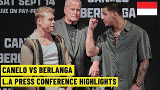 PANASSS🔥 Canelo vs Berlanga Press Conference Subtitle Indonesia 🇮🇩 [upl. by Elleuqram61]