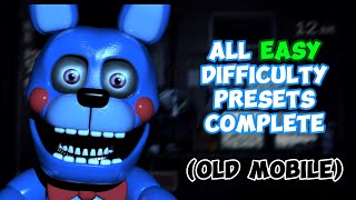 FNaF SL Custom Night old mobile All Easy difficulty presets complete [upl. by Bahe]